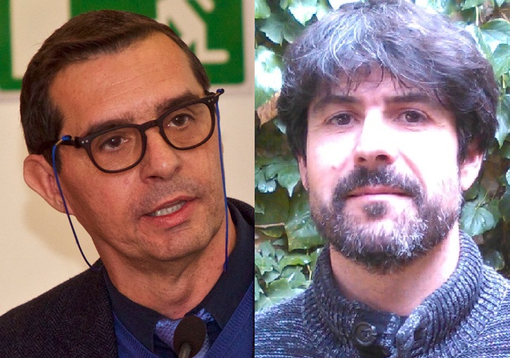 (D’esquerra a dreta). Jorge Olcina, catedràtic d’Anàlisi Geogràfica Regional a la Universitat d’Alacant i Juan Javier Miró, professor de Geografia Física de la UV.